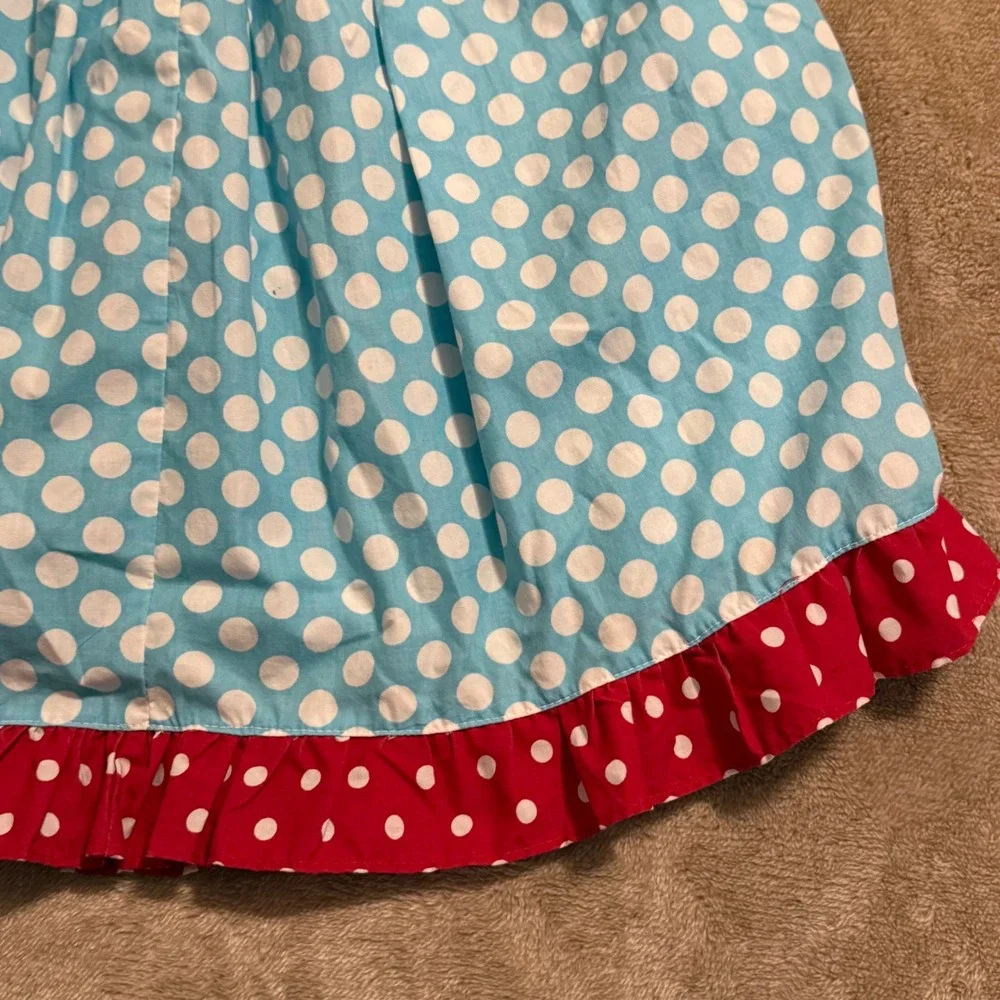Lolly Wolly Doodle Girls Smocked ABC Apple Polka Dot Top and Shorts Set Size 5